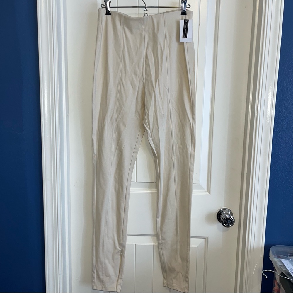 ⭐️ Open Edit NWT Pull-On High-Rise Tapered Pants Size Medium Tan B1